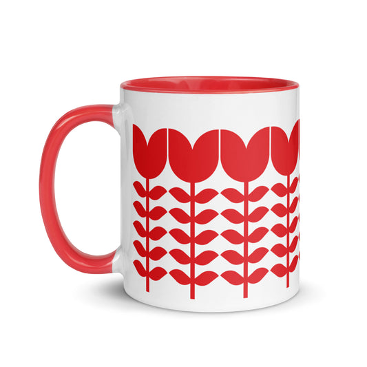 Mug | Bauhaus | Red Flowers