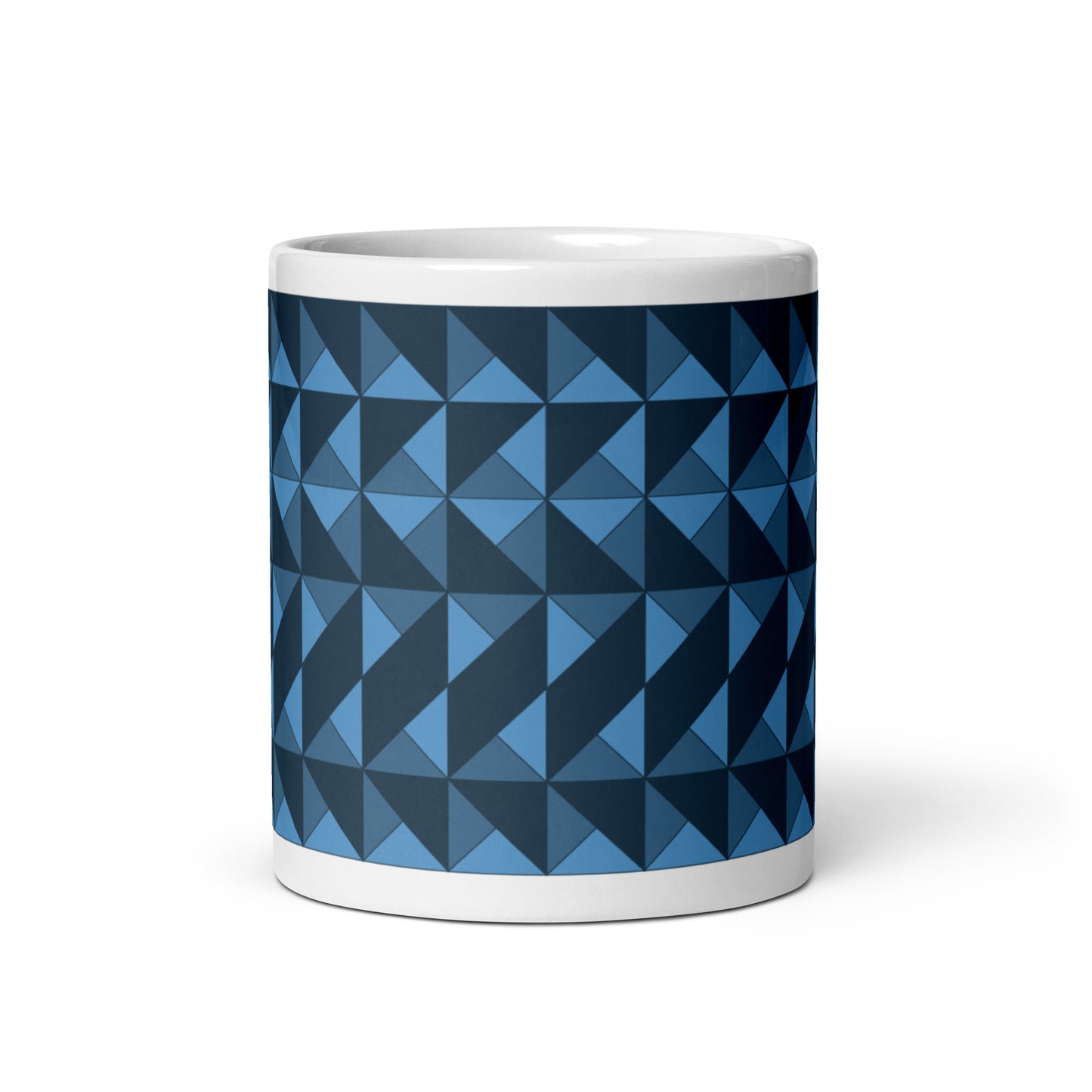 Mug | Shapes | Blue Triangles