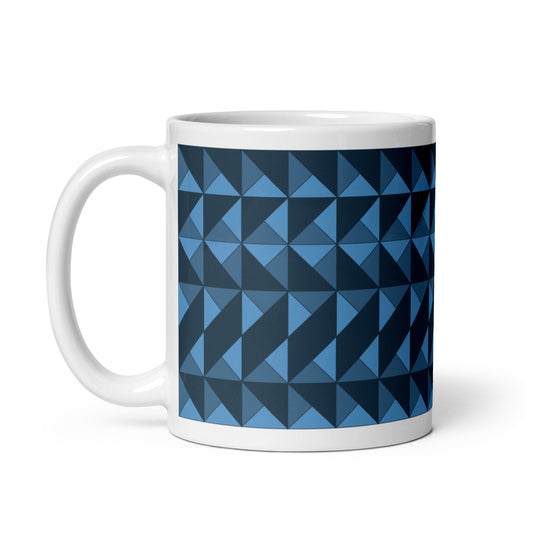 Mug | Shapes | Blue Triangles